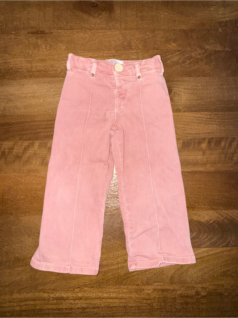 Zara Kids Pink Wide-Leg Jeans